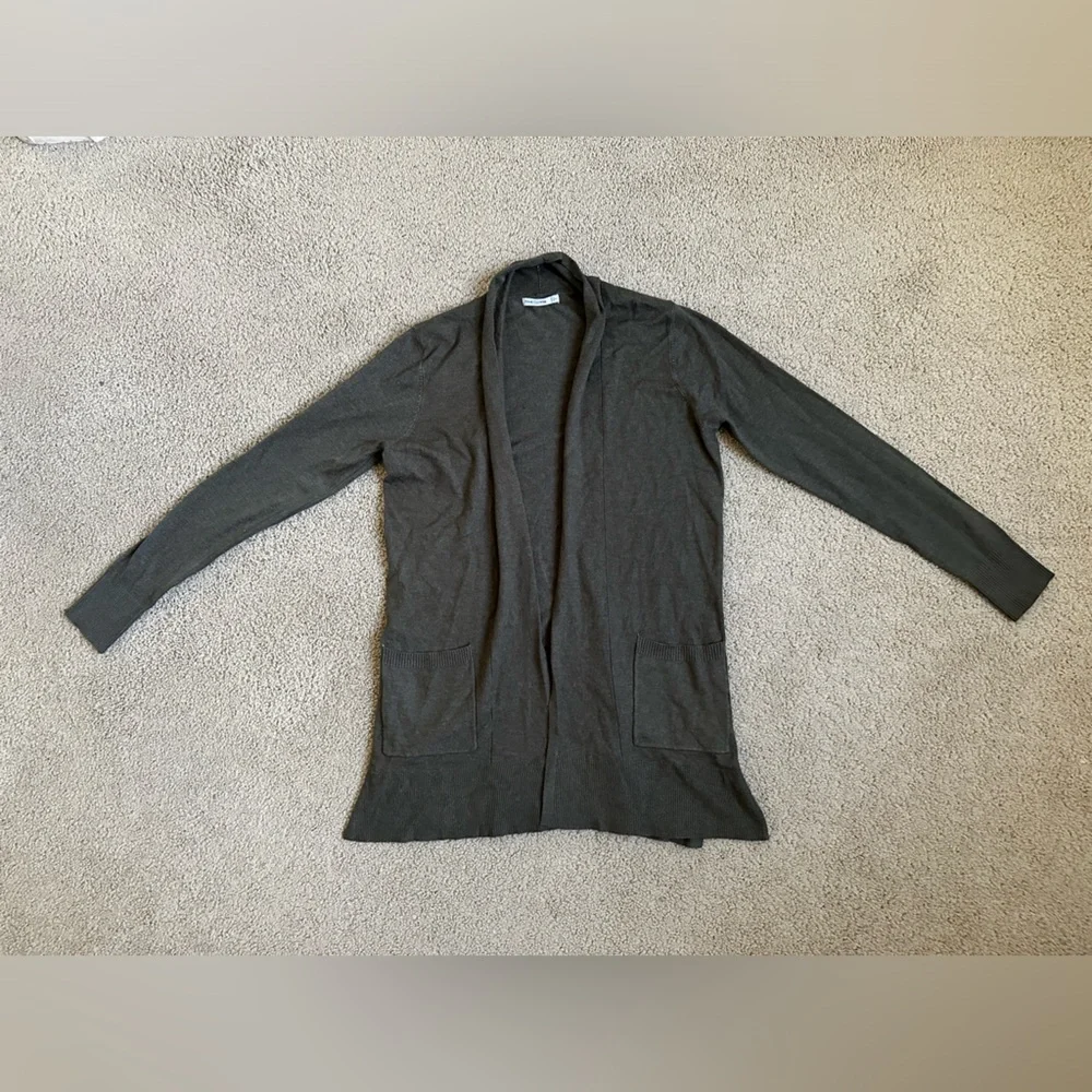 Pink Clover Open Front Cardigan Sweater Women’s Small Olive Green NWOT